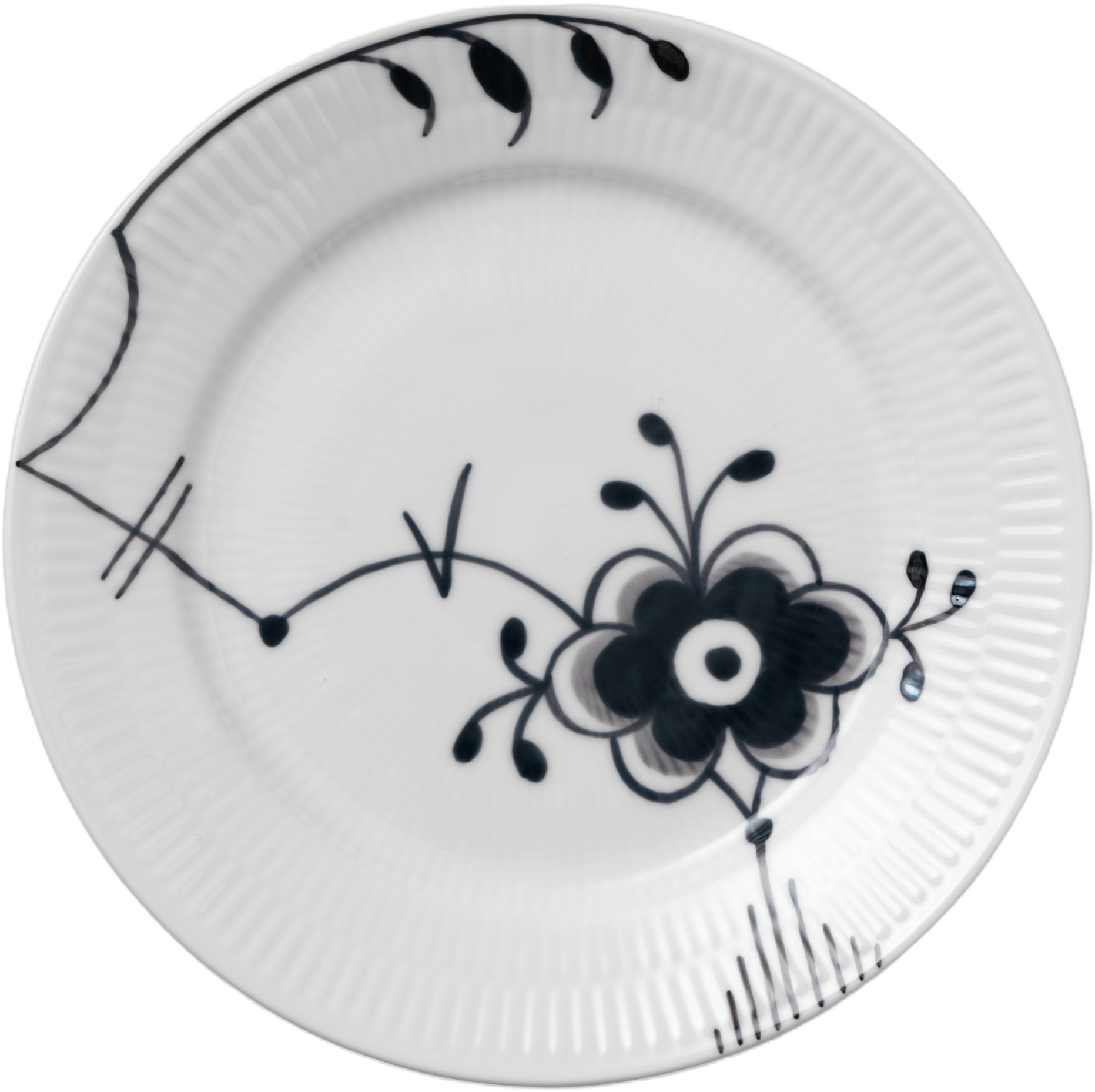 Sort Mega Riflet 19 cm. Tallerken